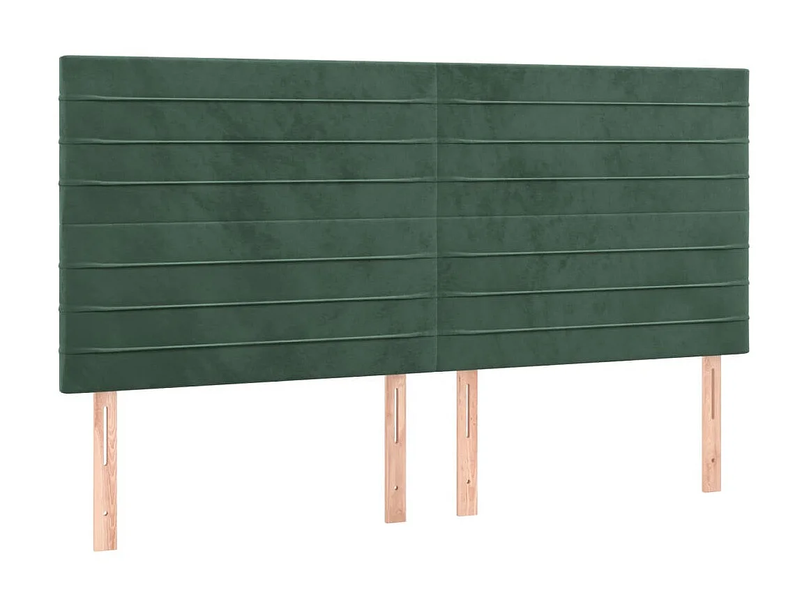 Kopfteil,Bettkopfteile 4 Stk. Dunkelgrün 90x5x78/88 cm Samt -gkd887092