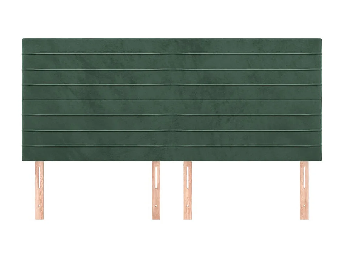 Kopfteil,Bettkopfteile 4 Stk. Dunkelgrün 90x5x78/88 cm Samt -gkd887092