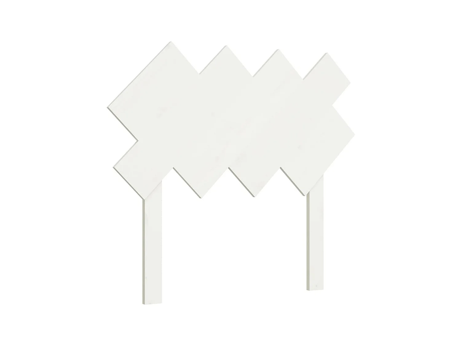 Tête de lit Blanc 92x3x81 cm Bois massif de pin POI88115 BonneVie Meuble