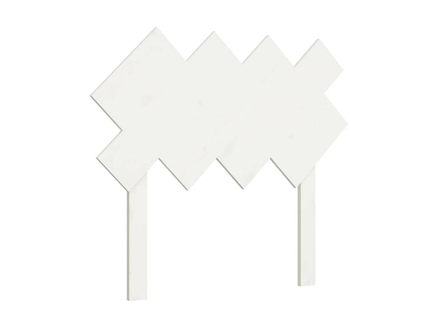 Tête de lit Blanc 92x3x81 cm Bois massif de pin POI88115 BonneVie Meuble