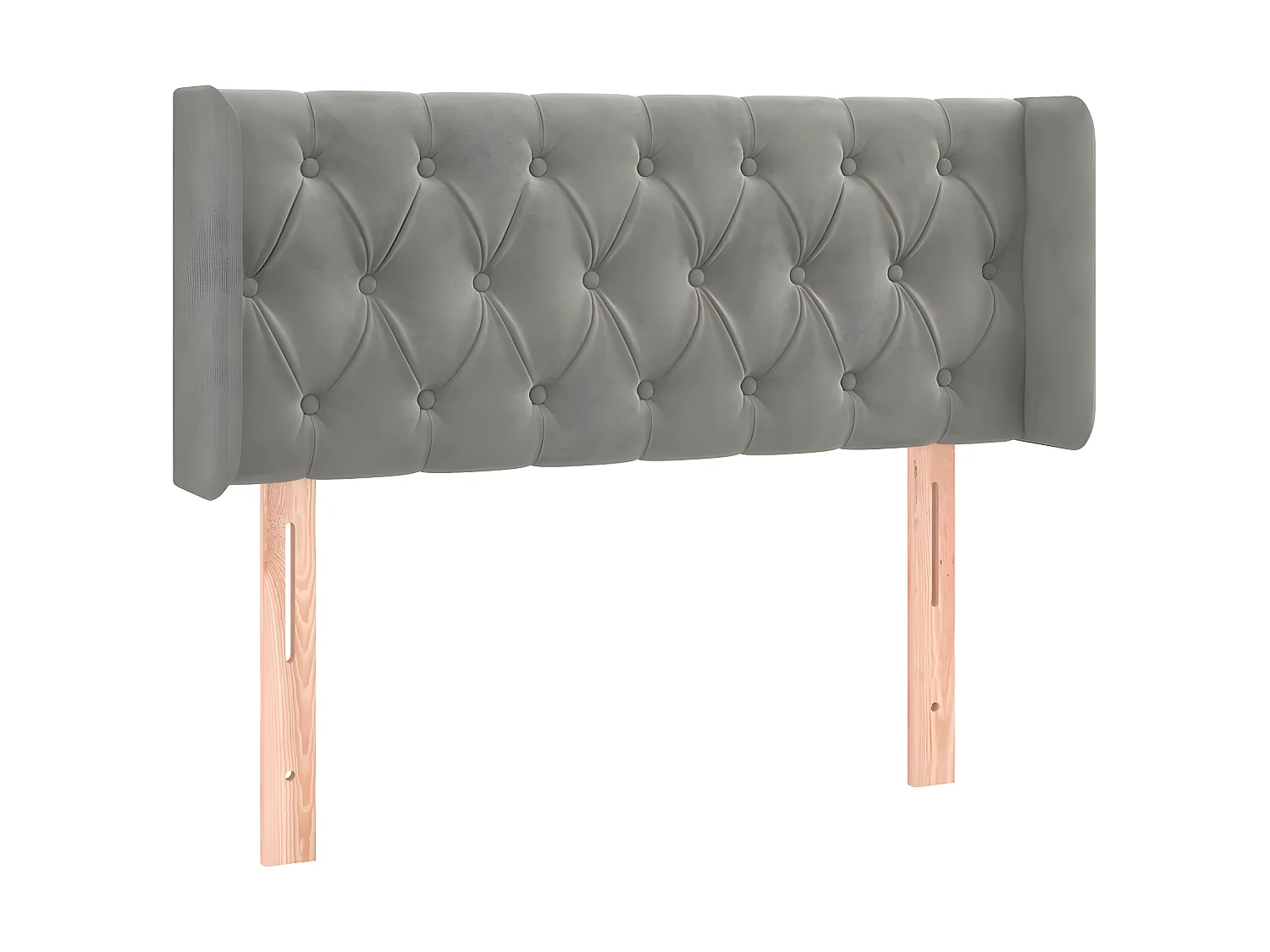 Tête de lit à LED Gris clair 93x16x78/88 cm Velours POI37073 BonneVie Meuble