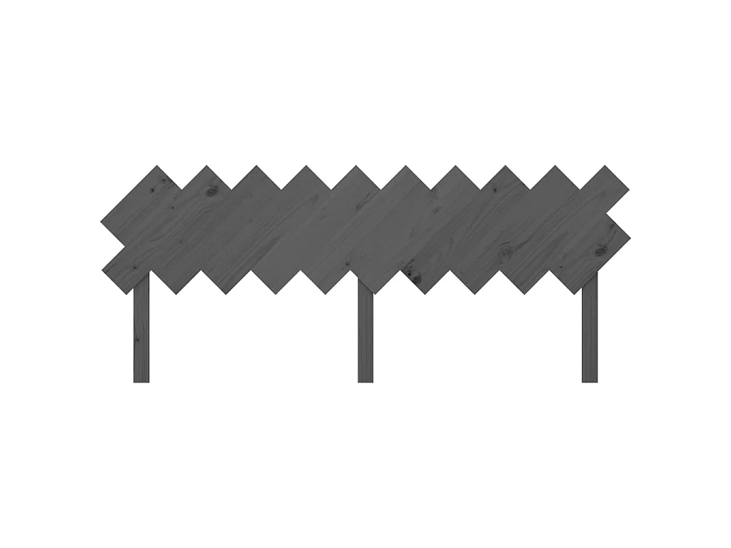 Cabeceira de cama 196x3x80,5 cm pinho maciço cinzento PT647305