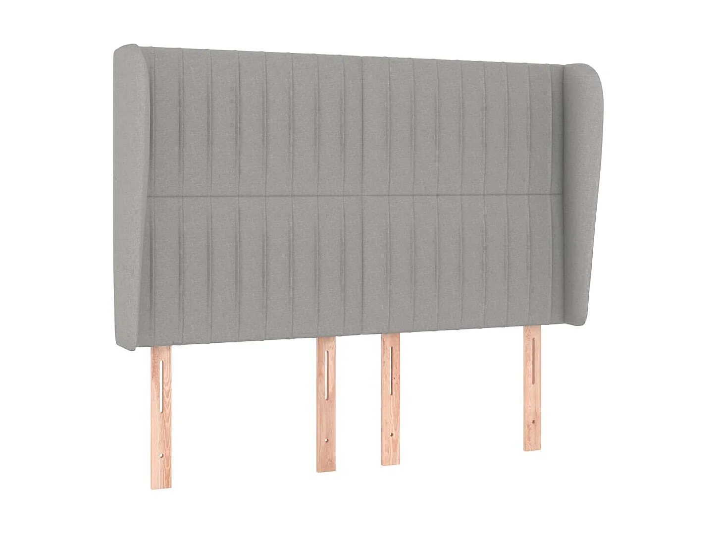 Tête de lit avec oreilles Gris clair 147x23x118/128 cm Tissu POI36521 BonneVie Meuble