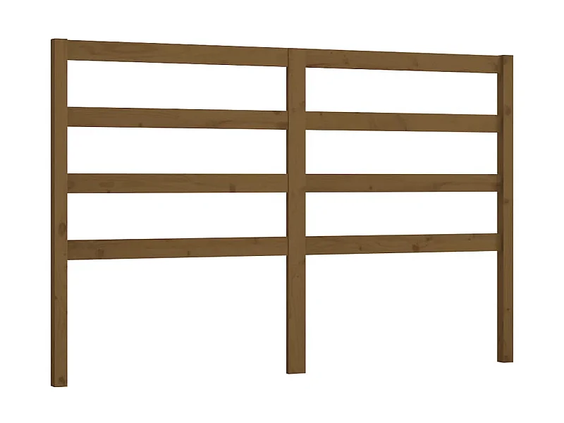 Tête de lit Marron miel 126x4x100 cm Bois massif de pin POI14034 BonneVie Meuble