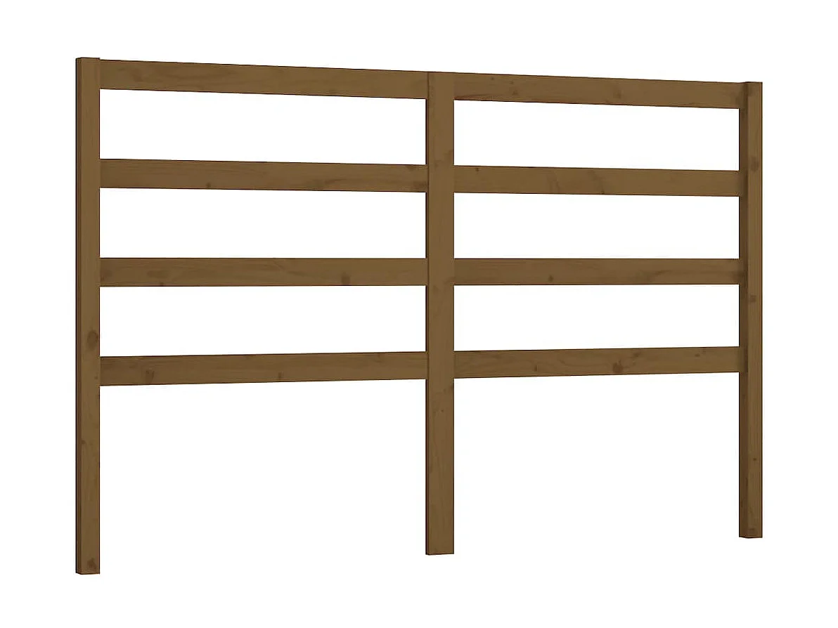 Tête de lit Marron miel 126x4x100 cm Bois massif de pin POI14034 BonneVie Meuble