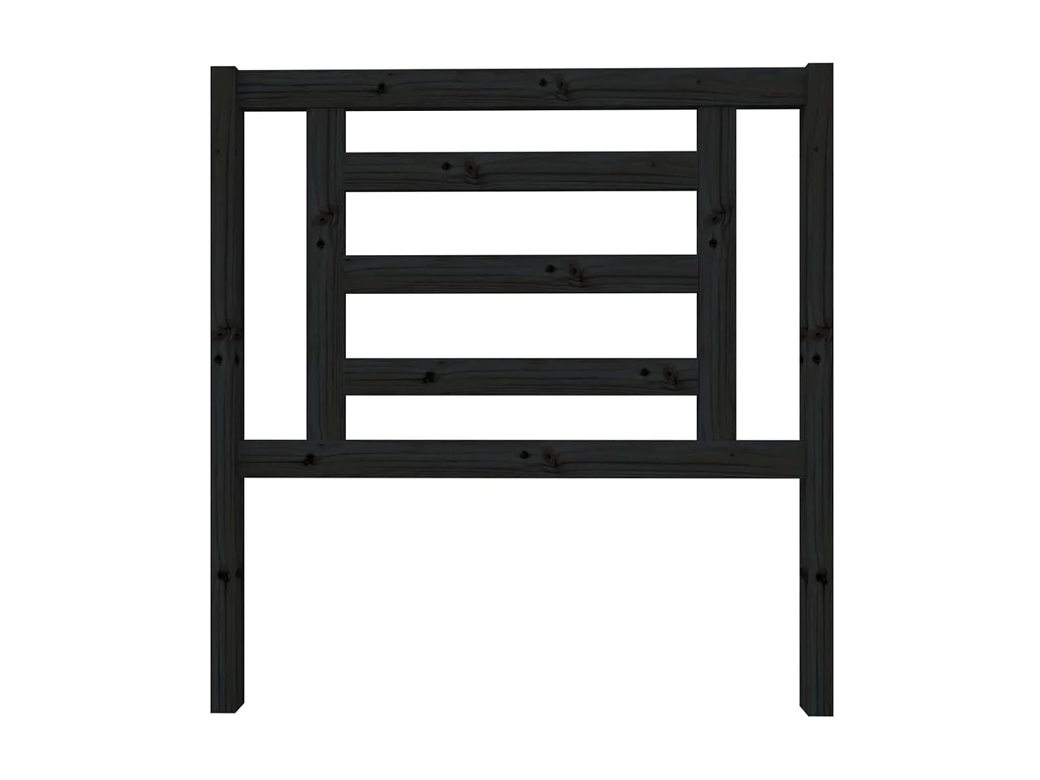 Testiera | Testata del letto per Letto Nera 96x4x100 cm in Legno Massello di Pino