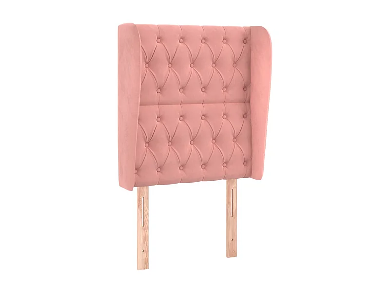 Kopfteil,Bettkopfteil mit Ohren Rosa 83x23x118/128 cm Samt -gkd171553