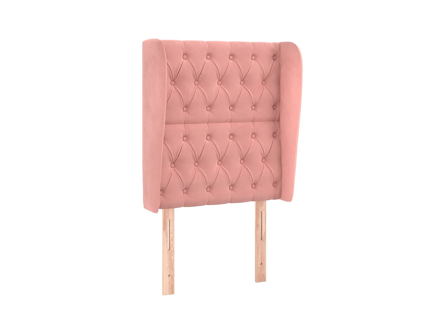 Tête de lit avec oreilles Rose 83x23x118/128 cm Velours POI48382 BonneVie Meuble