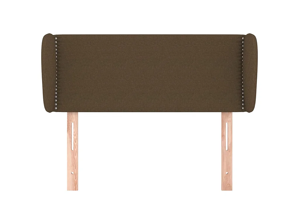 Tête de lit avec oreilles Marron foncé 103x23x78/88 cm Tissu POI31669 BonneVie Meuble