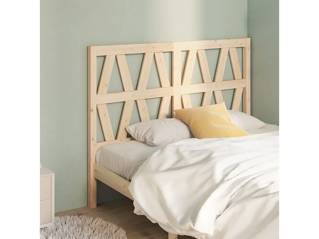 Tête de lit 126x4x100 cm Bois massif de pin POI19754 BonneVie Meuble