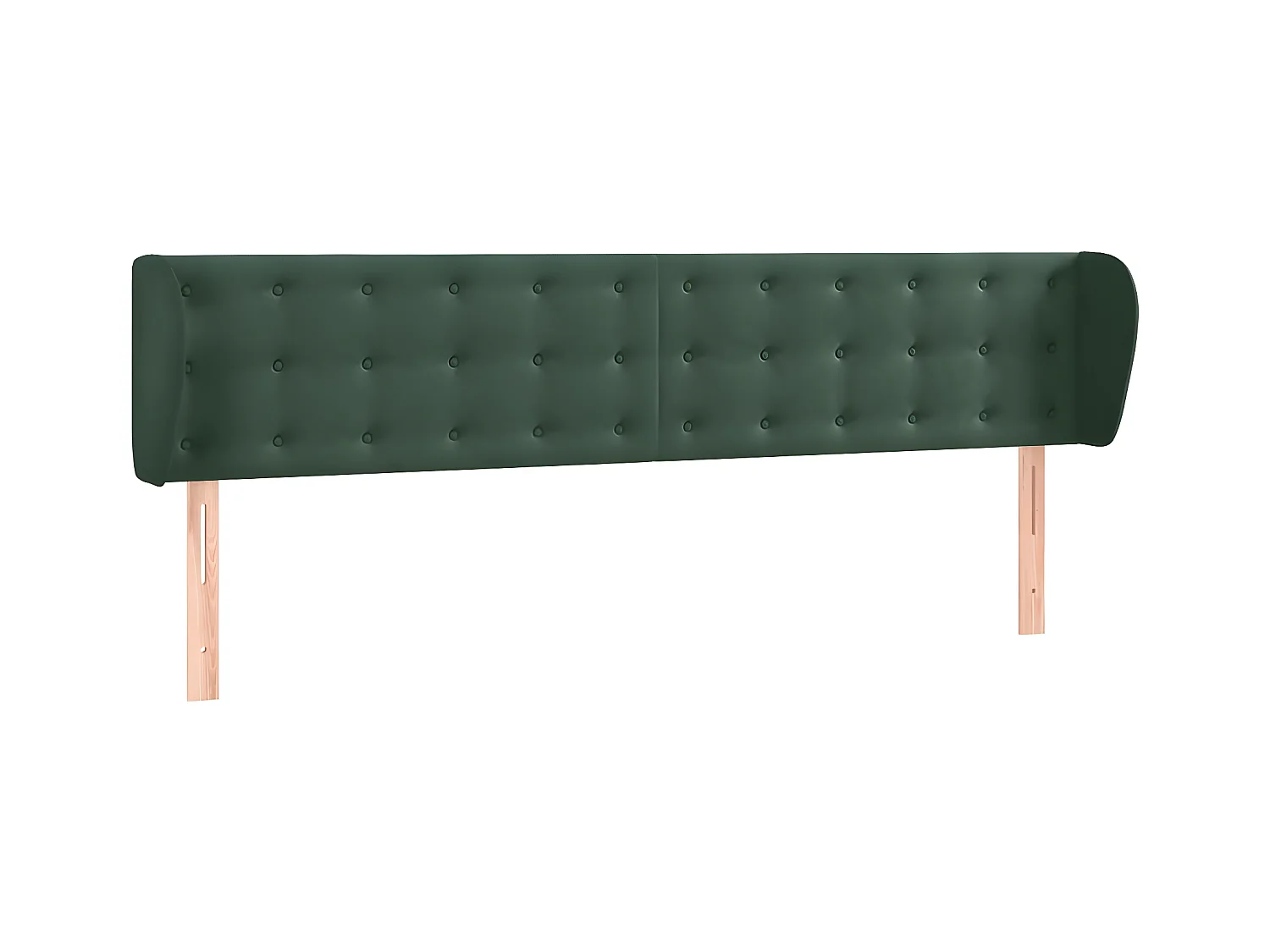 Tête de lit avec oreilles Vert foncé 183x23x78,88 cm Velours LKC29490 BonneVie Meuble