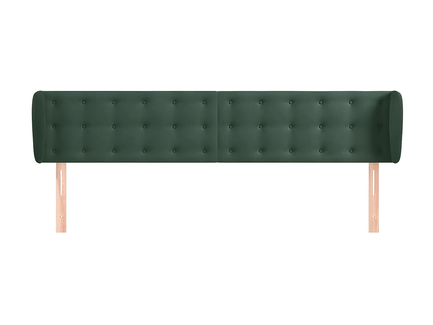 Tête de lit avec oreilles Vert foncé 183x23x78,88 cm Velours LKC29490 BonneVie Meuble
