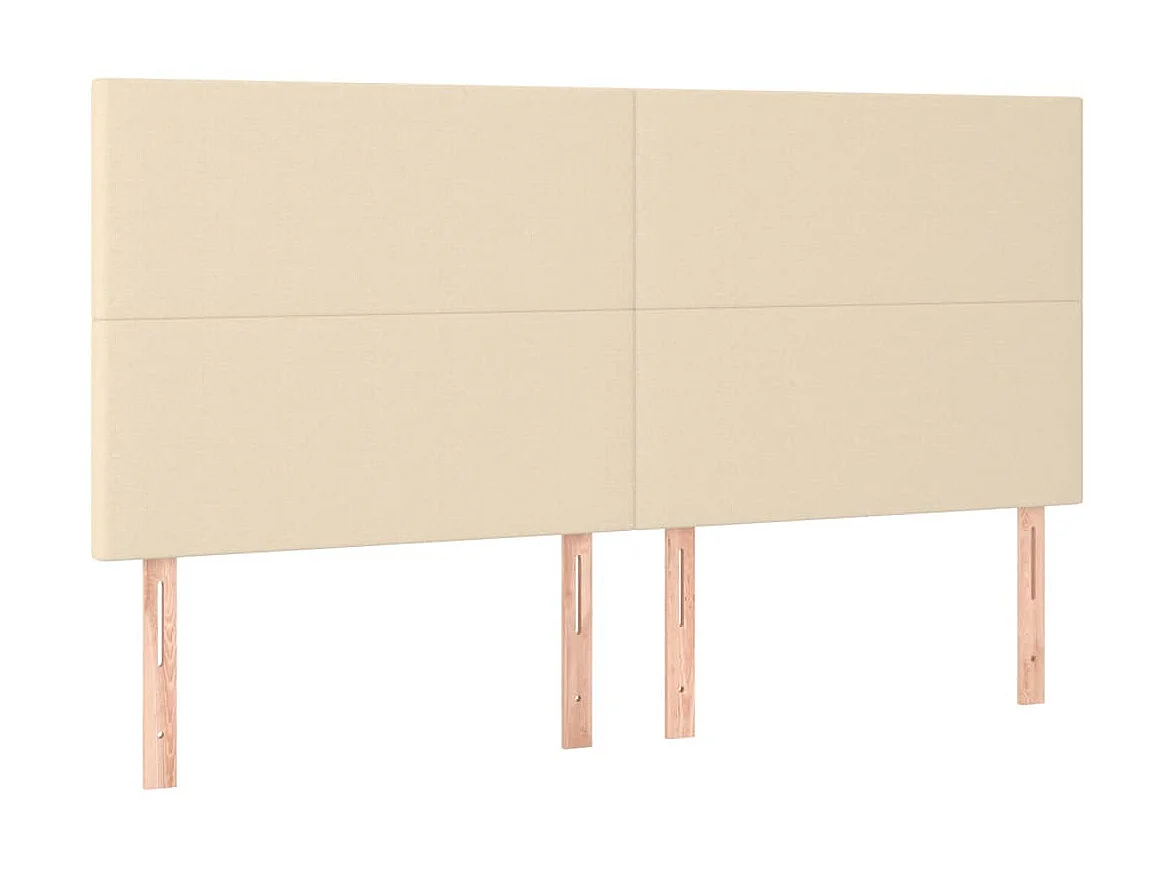 LED Kopfteil,Bettkopfteil Creme 180x5x118/128 cm Stoff -gkd205105