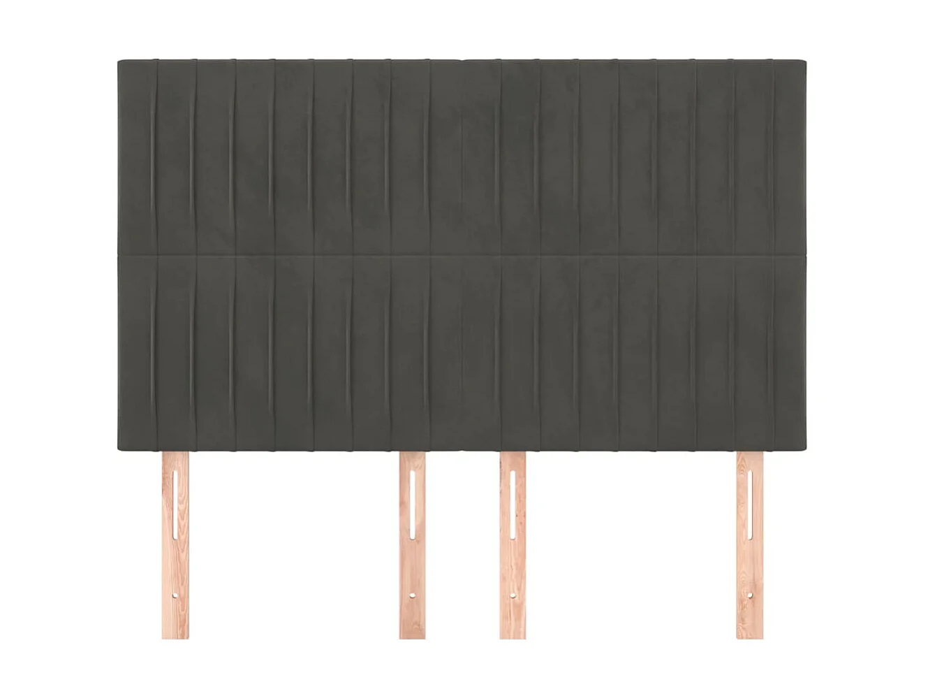 Kopfteil,Bettkopfteile 4 Stk. Dunkelgrau 72x5x78/88 cm Samt -gkd158727