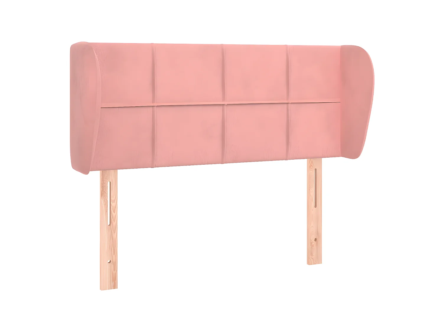 Tête de lit avec oreilles Rose 93x23x78/88 cm Velours POI57069 BonneVie Meuble