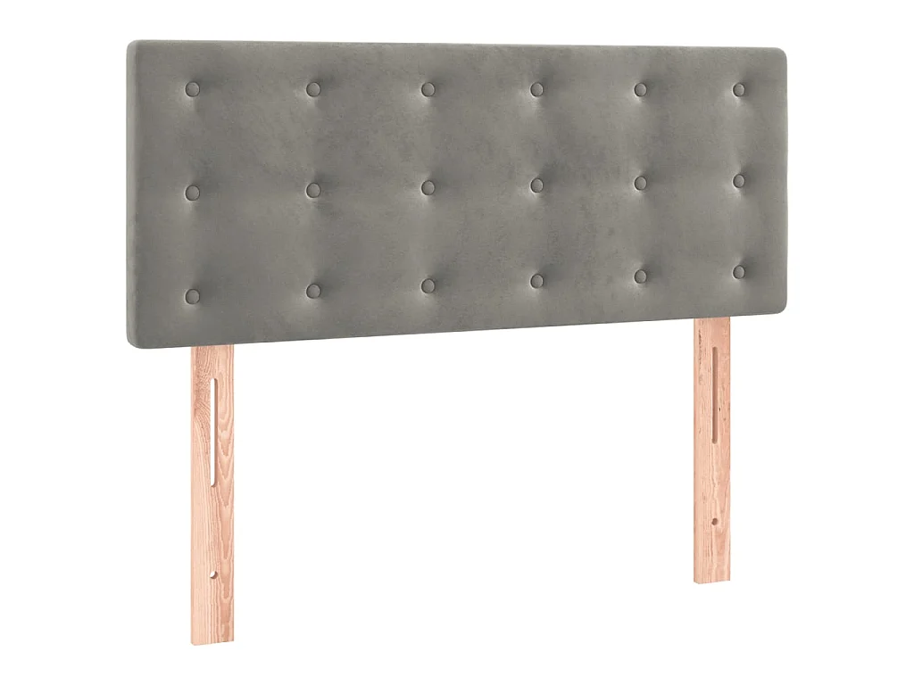 Hoofdbord 100x5x78/88 cm fluweel lichtgrijs NL133848