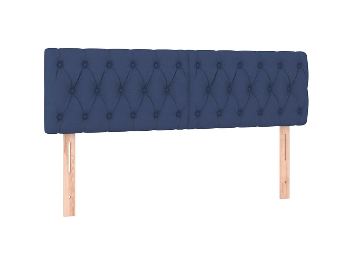 Testiere | Testate del letto 2 pz Blu 80 x 7 x 78/88cm in Tessuto
