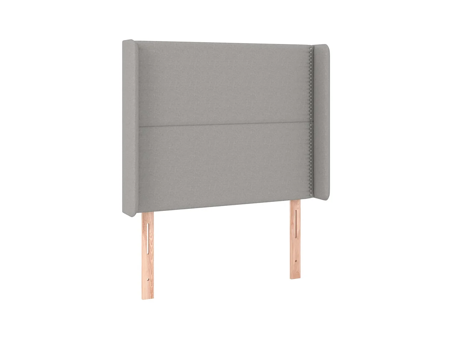 Testiera | Testata del letto ad Orecchio Grigio Chiaro 103x16x118/128 cm in Tessuto