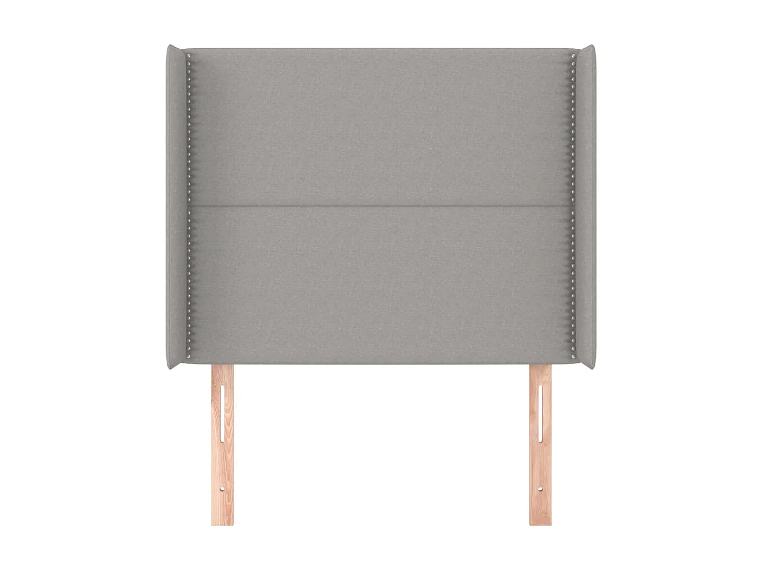 Tête de lit avec oreilles Gris clair 103x16x118/128 cm Tissu POI39708 BonneVie Meuble