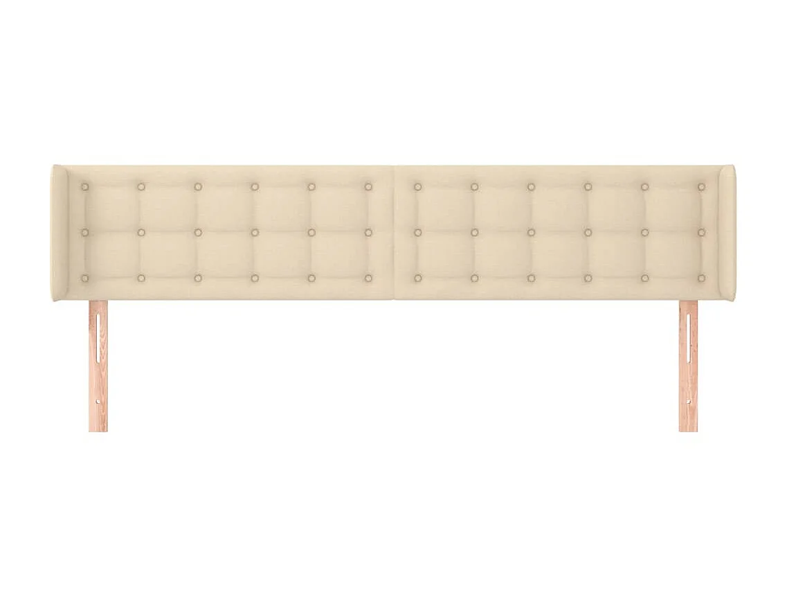 Tête de lit avec oreilles Crème 183x16x78,88 cm Tissu LKC28830 BonneVie Meuble