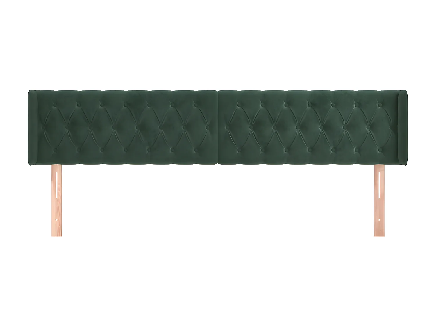 Tête de lit avec oreilles Vert foncé 183x16x78,88 cm Velours LKC48352 BonneVie Meuble