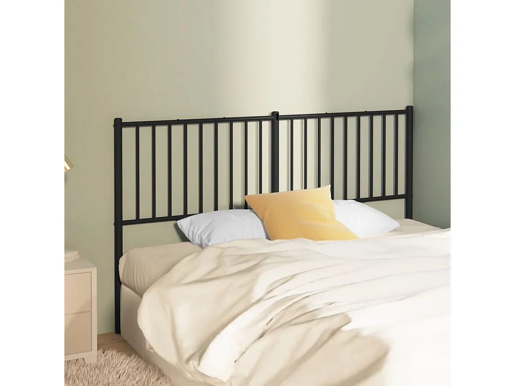 Tête de lit métal noir 160 cm POI29324 BonneVie Meuble