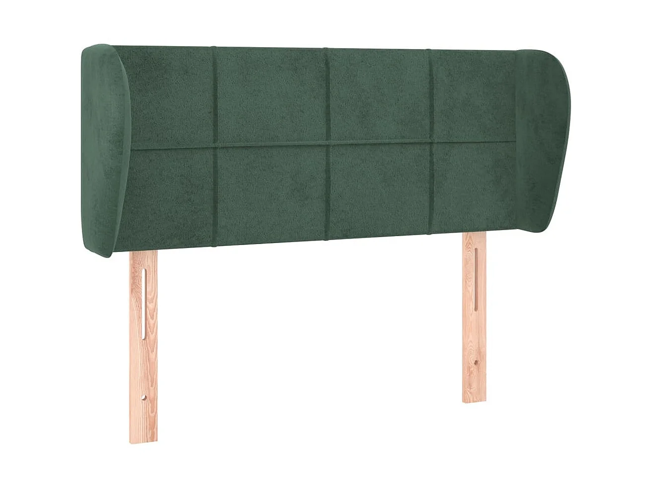 Tête de lit avec oreilles Vert foncé 103x23x78/88 cm Velours POI44750 BonneVie Meuble
