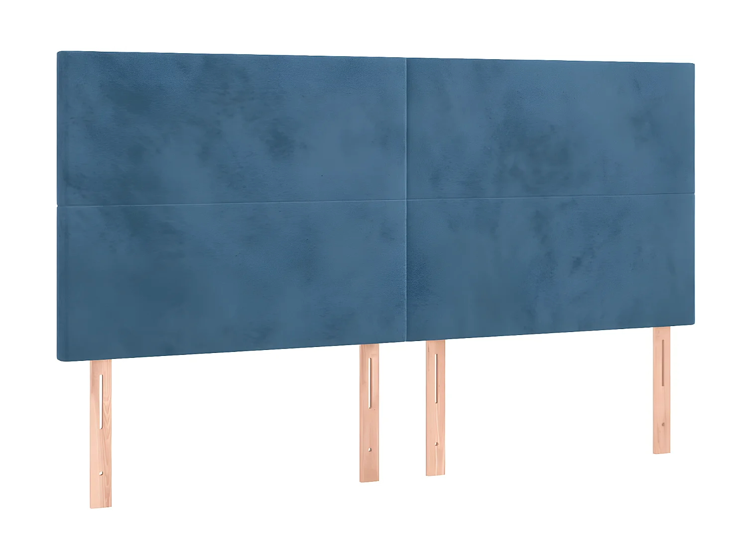 Testiera a LED Blu Scuro 160x5x118/128 cm in Velluto CFW210717