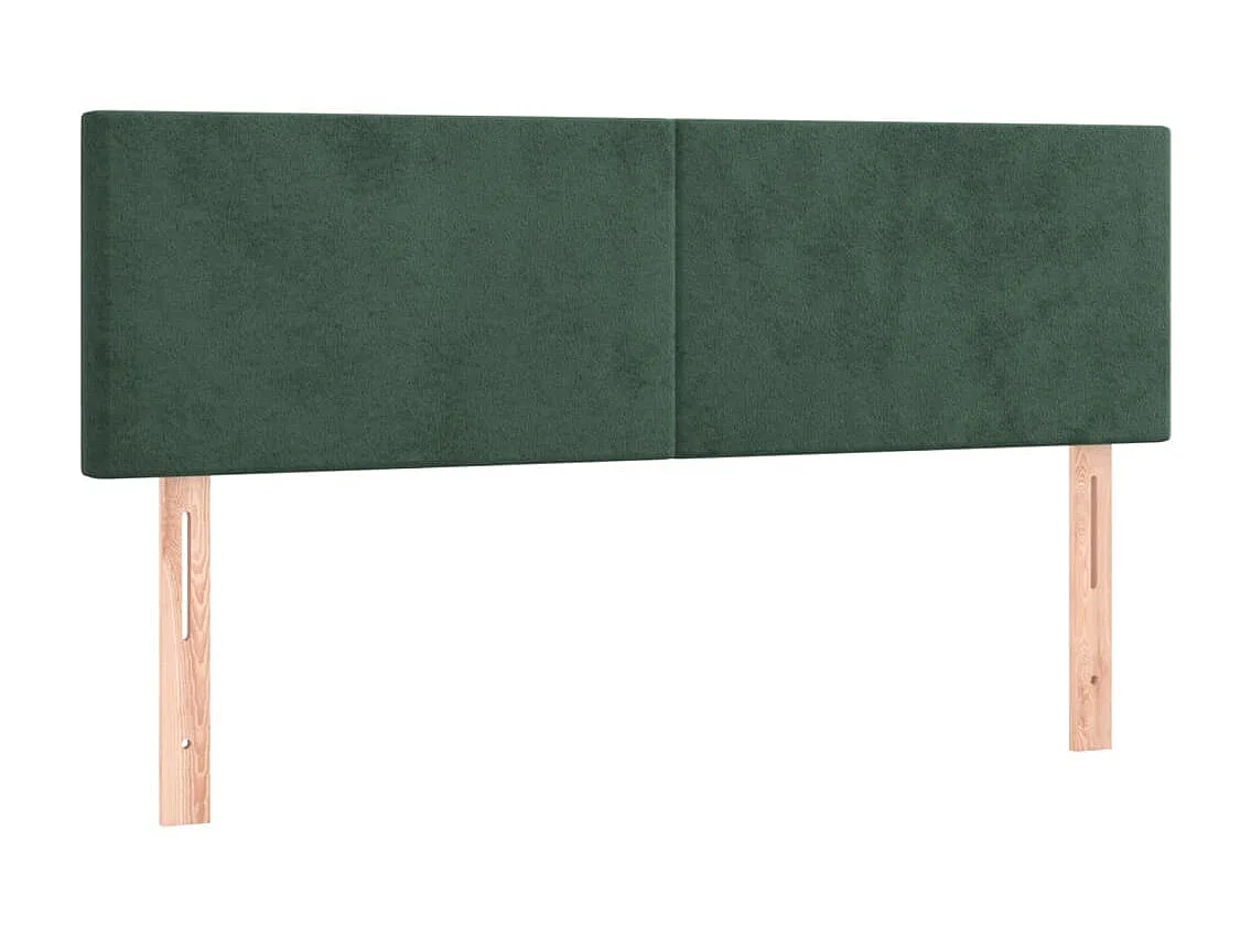 Tête de lit à LED Vert foncé 144x5x78/88 cm Velours POI79533 BonneVie Meuble