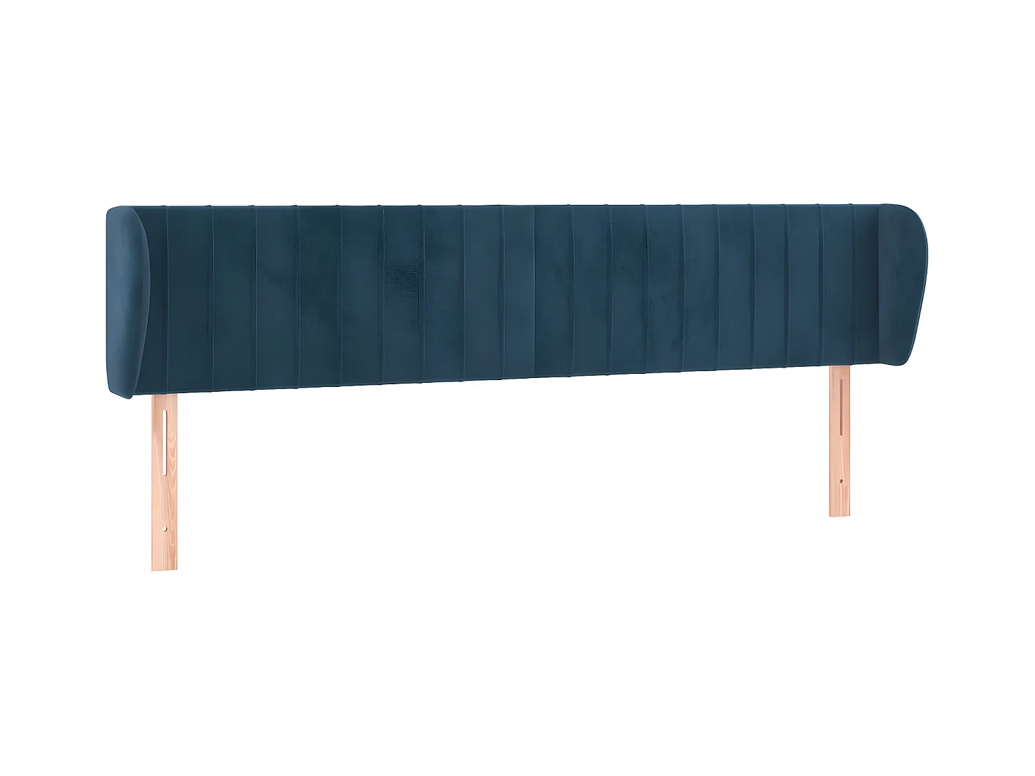 Tête de lit avec oreilles Bleu foncé 183x23x78/88 cm Velours POI35269 BonneVie Meuble