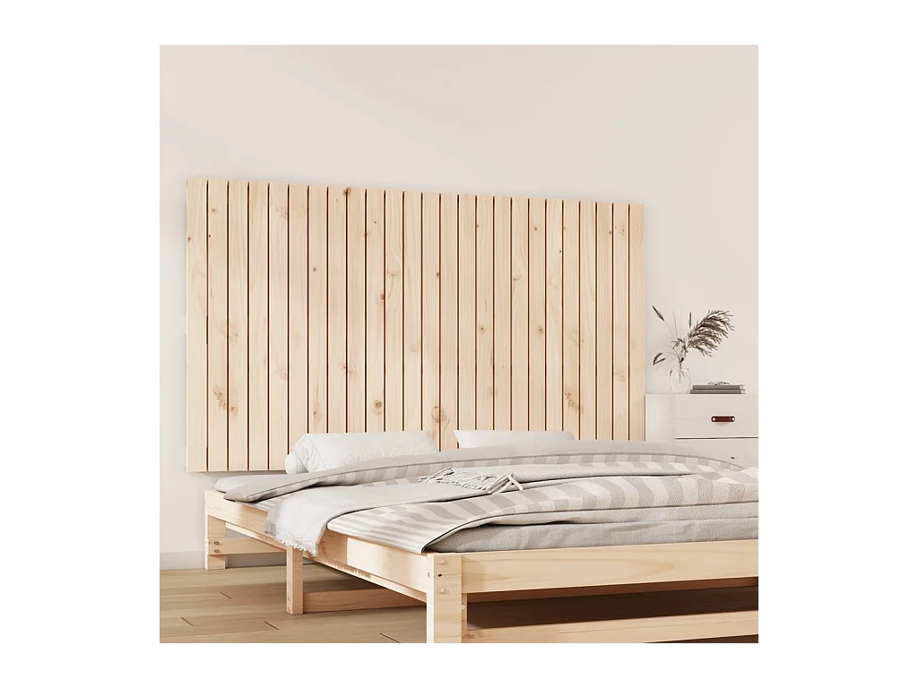 Cabeceira de parede 159,5x3x90 cm madeira de pinho maciça PT740259