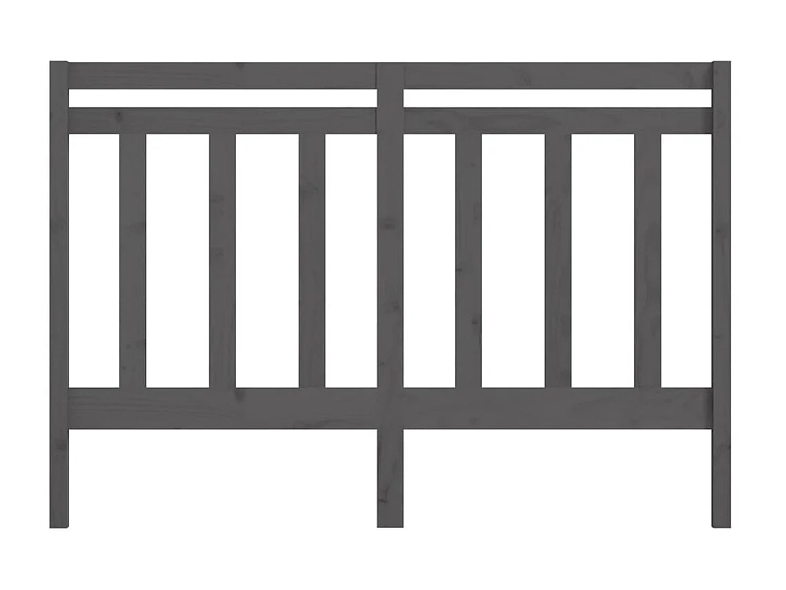 Tête de lit Gris 141x4x100 cm Bois massif de pin POI12728 BonneVie Meuble