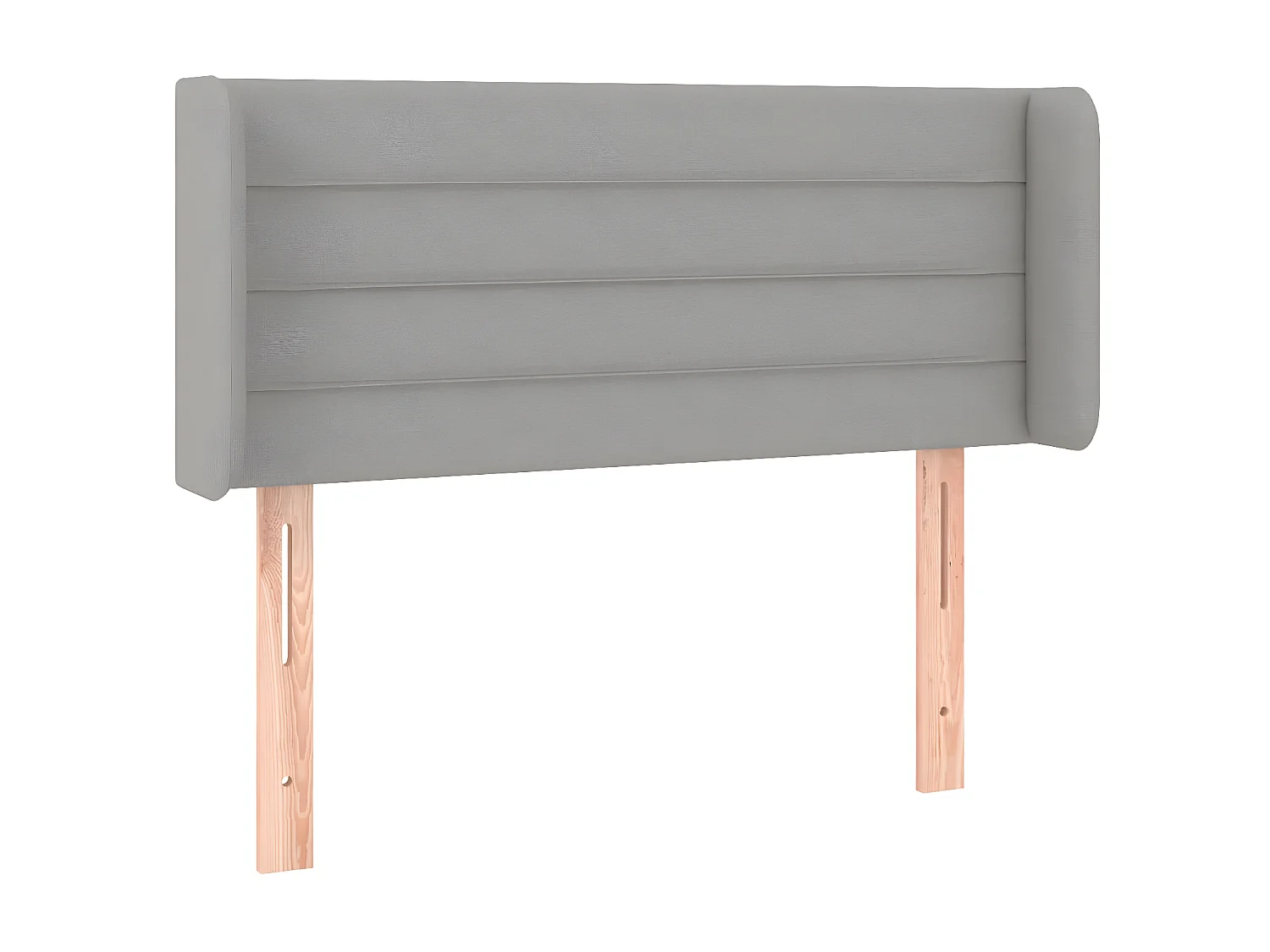 Tête de lit avec oreilles Gris clair 93x16x78/88 cm Tissu POI84843 BonneVie Meuble