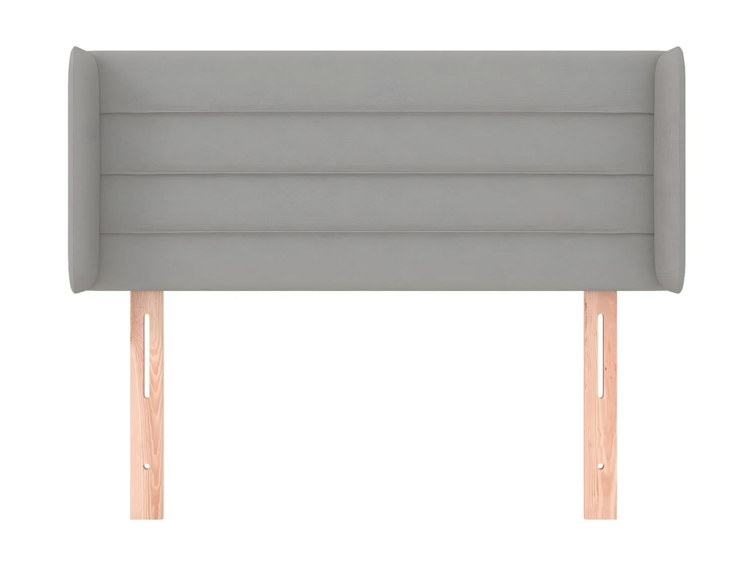 Tête de lit avec oreilles Gris clair 93x16x78/88 cm Tissu POI84843 BonneVie Meuble