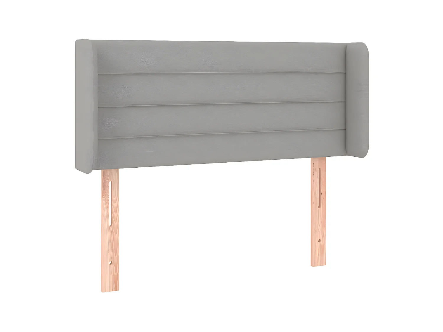 Kopfteil,Bettkopfteil mit Ohren Hellgrau 93x16x78/88 cm Stoff -gkd686314