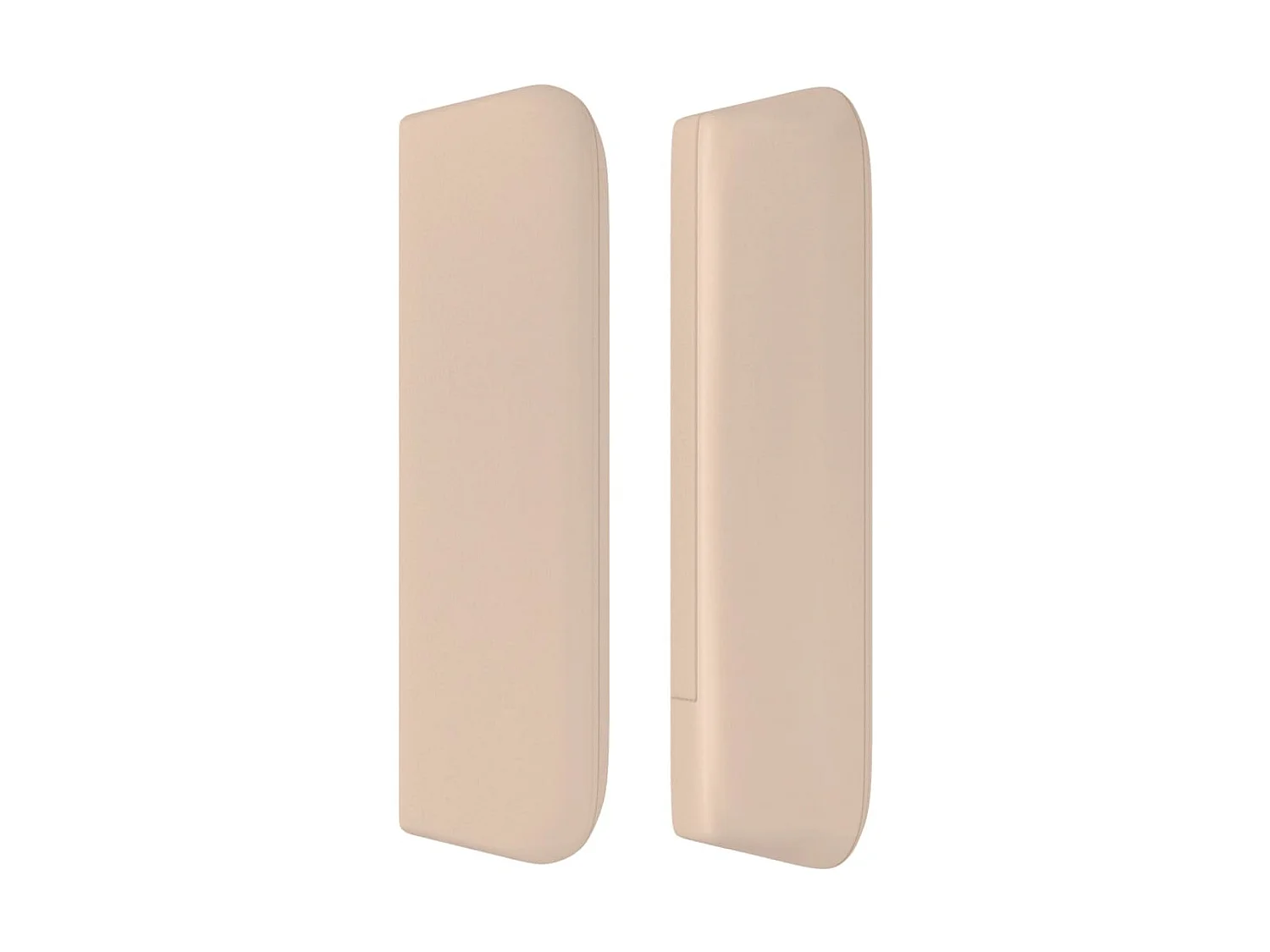 Cabecero de cuero sintético color capuchino 163x16x78/88 cm ES79548