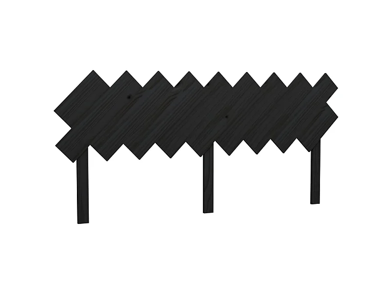 Cabecero de cama madera maciza de pino negro 178x3x80,5 cm ES62257