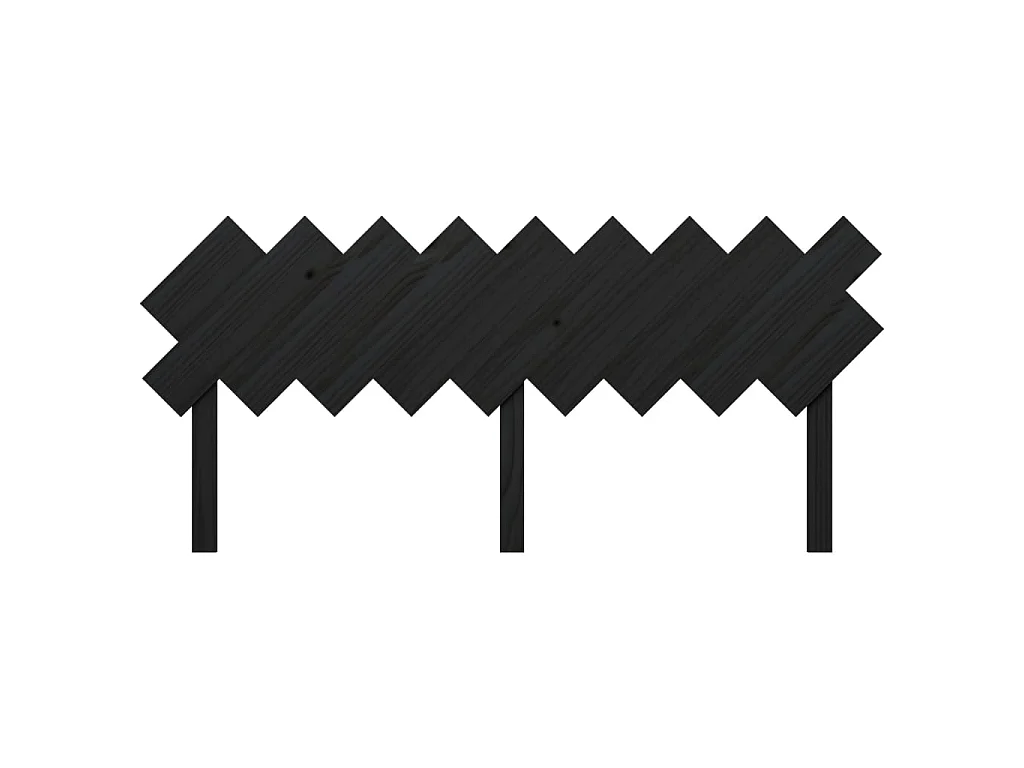 Cabecero de cama madera maciza de pino negro 178x3x80,5 cm ES62257