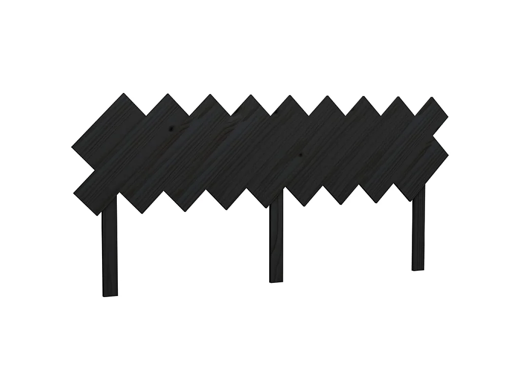 Cabeceira de cama 178x3x80,5 cm pinho maciço preto PT406180