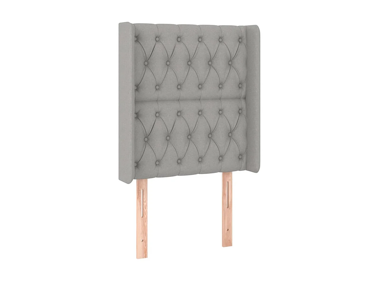 Tête de lit avec oreilles Gris clair 83x16x118/128 cm Tissu POI62227 BonneVie Meuble