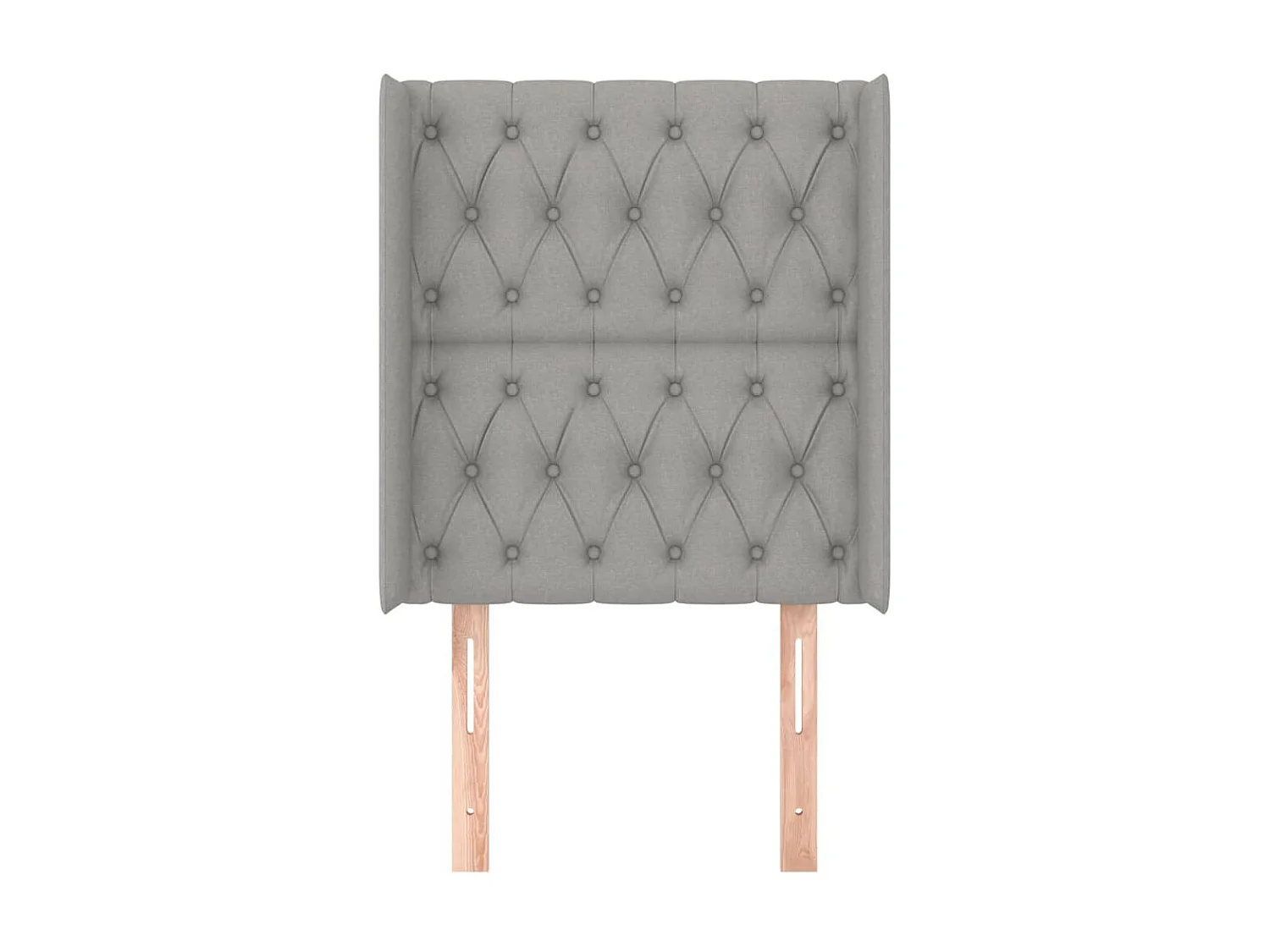 Tête de lit avec oreilles Gris clair 83x16x118/128 cm Tissu POI62227 BonneVie Meuble