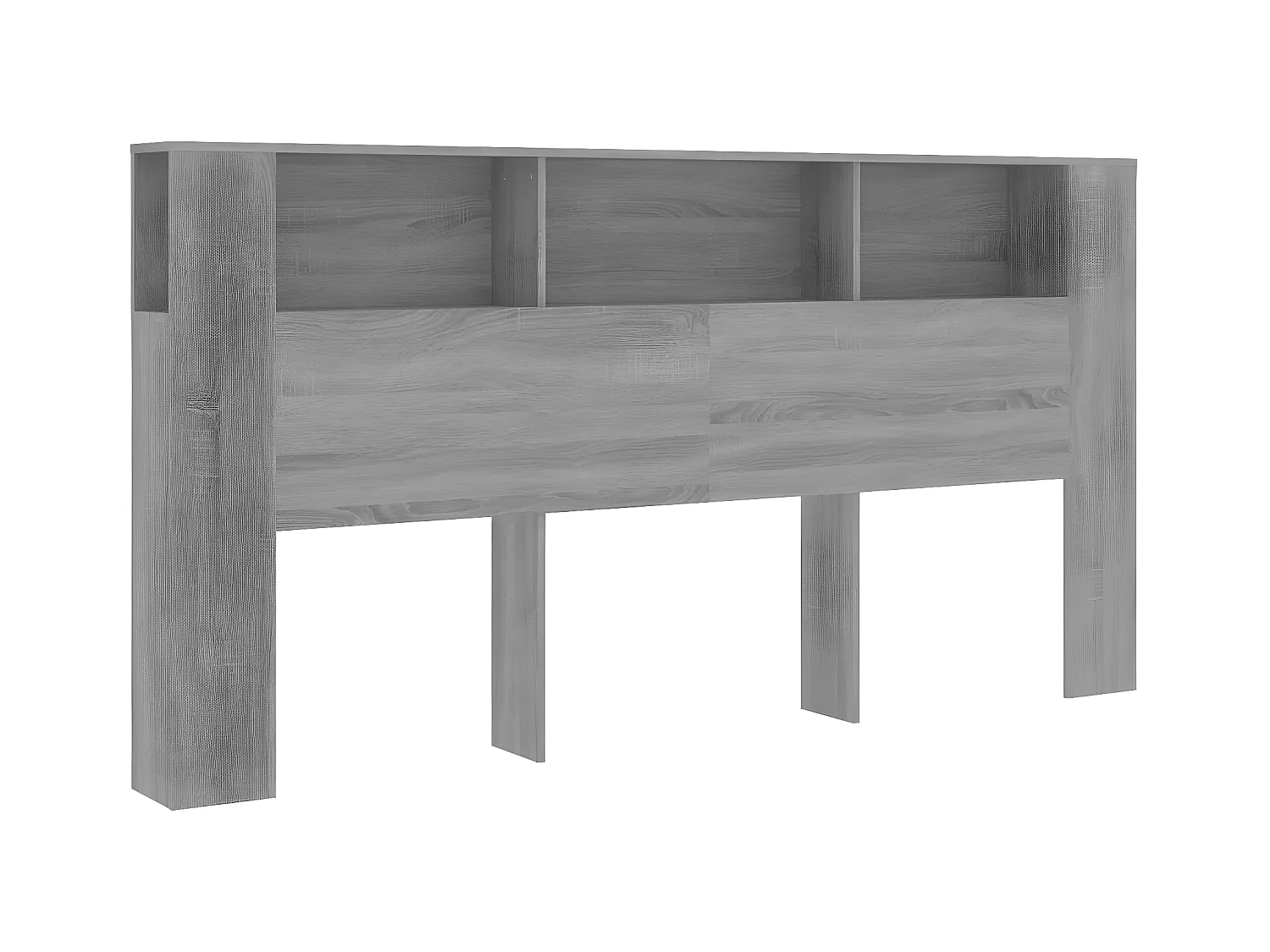 Armoire de tête de lit Sonoma gris 200x18,5x104,5 cm POI92073 BonneVie Meuble