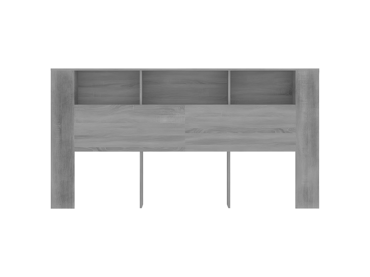 Armoire de tête de lit Sonoma gris 200x18,5x104,5 cm POI92073 BonneVie Meuble