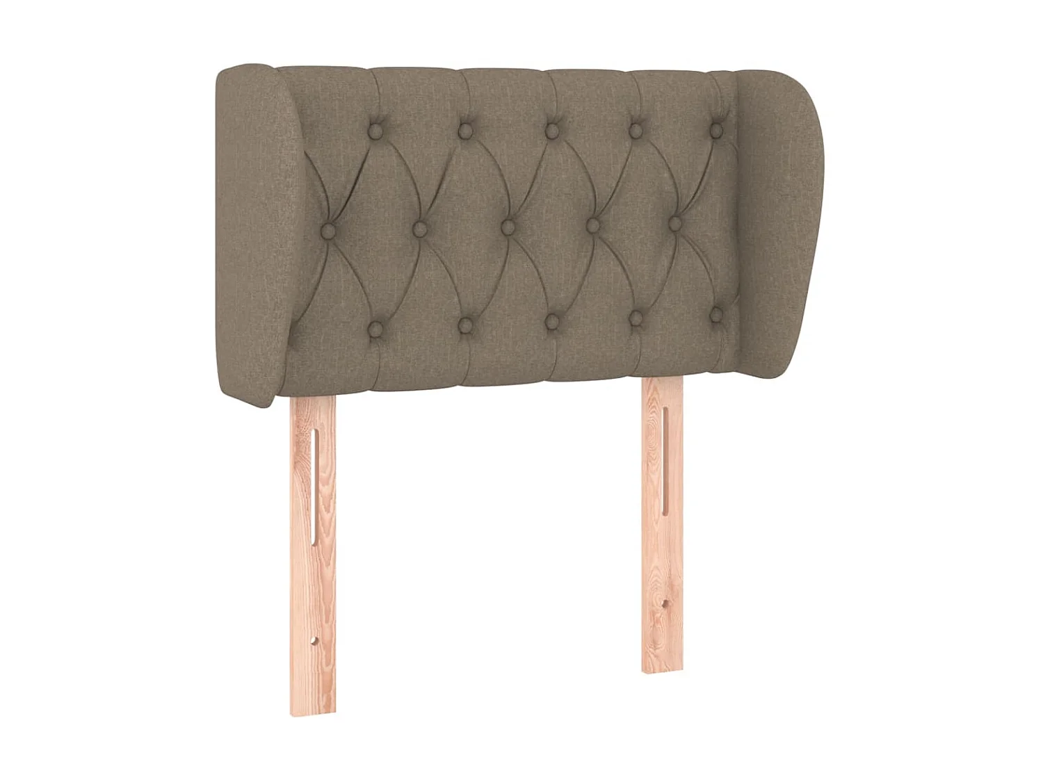 Kopfteil,Bettkopfteil mit Ohren Taupe 83x23x78/88 cm Stoff -gkd654273