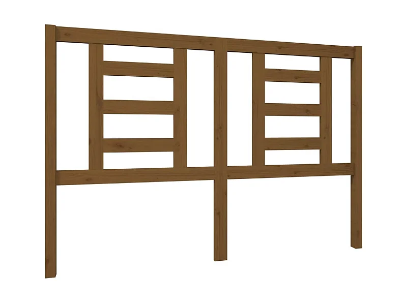 Cabecero de cama madera maciza de pino marrón miel 146x4x100 cm ES69776