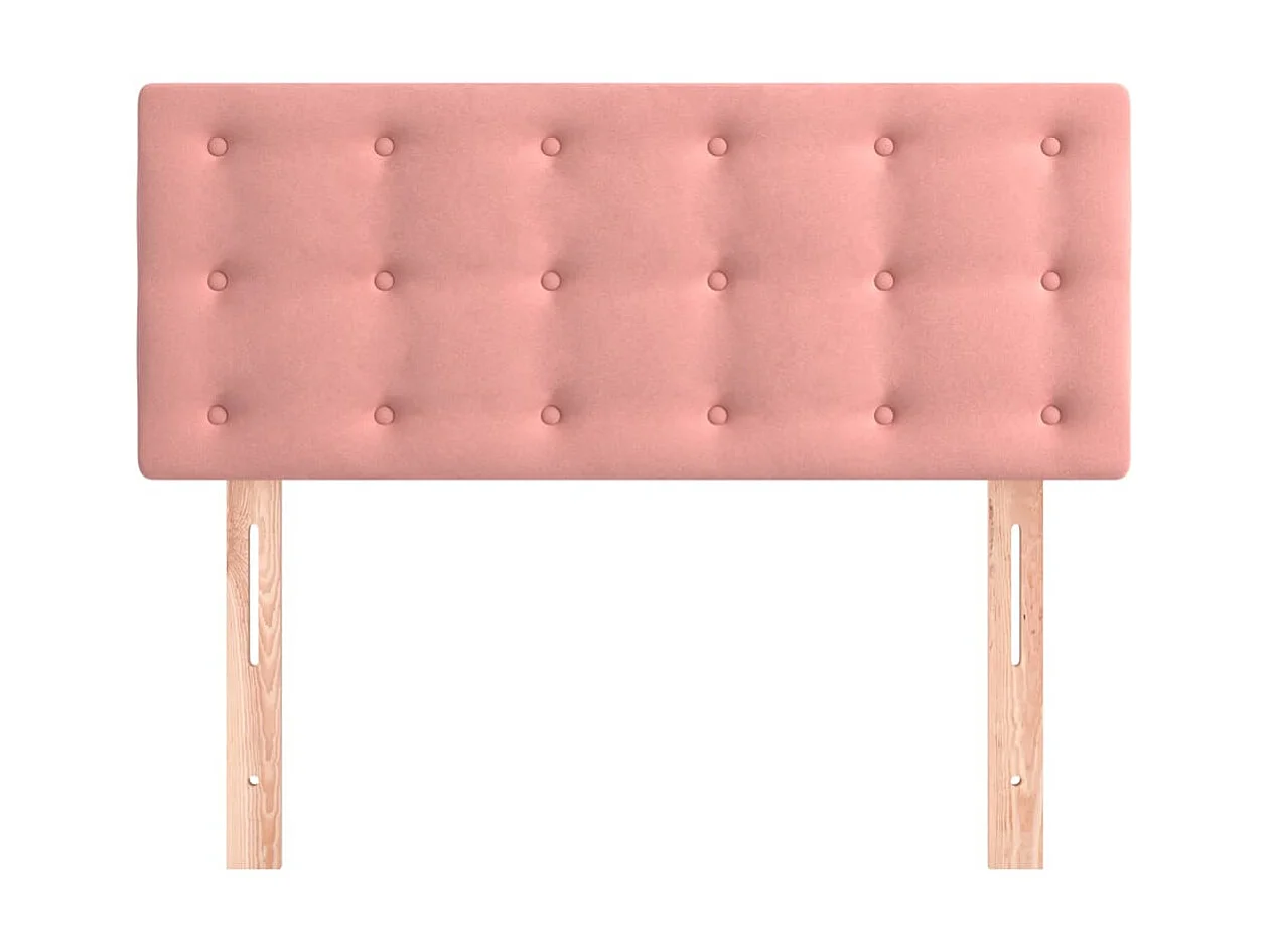 Tête de lit Rose 90x5x78/88 cm Velours POI22285 BonneVie Meuble