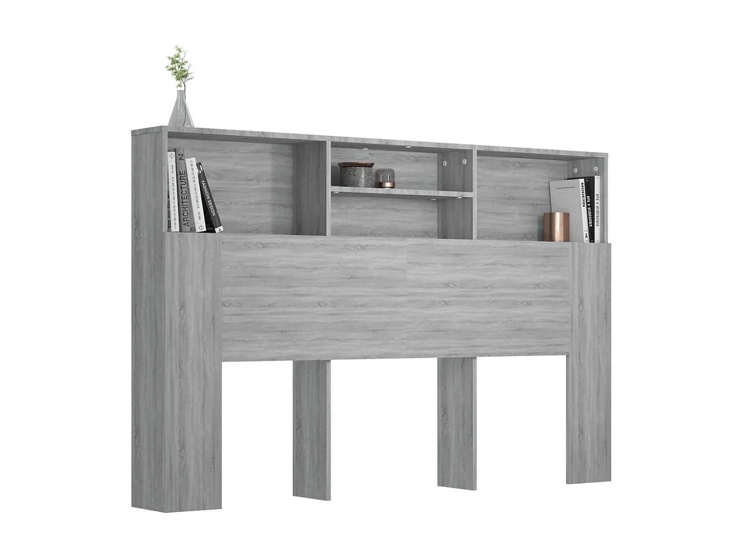 Armoire de tête de lit Sonoma gris 160x19x103,5 cm POI95971 BonneVie Meuble