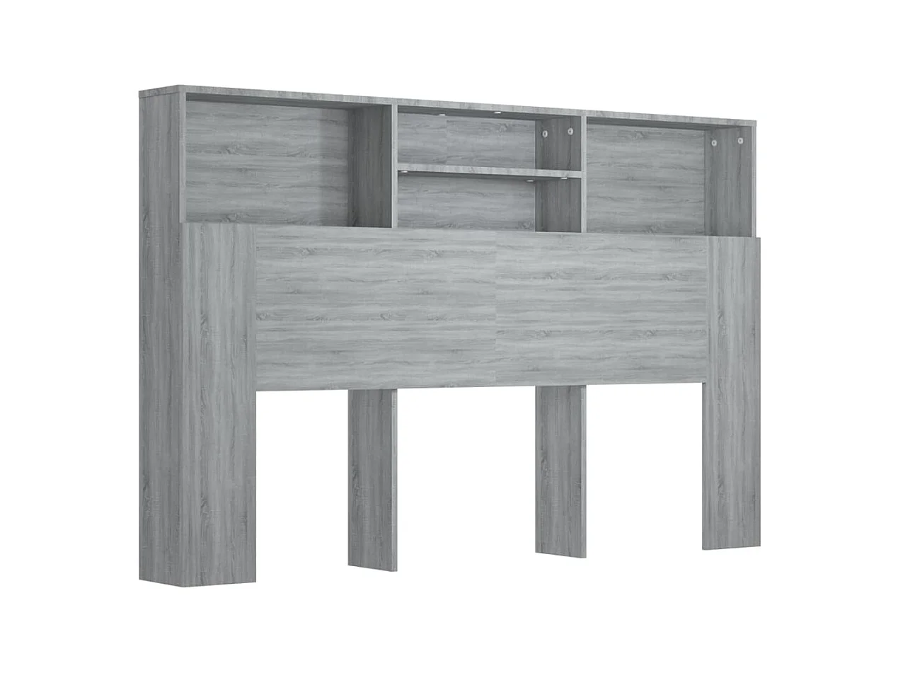 Armoire de tête de lit Sonoma gris 160x19x103,5 cm POI95971 BonneVie Meuble