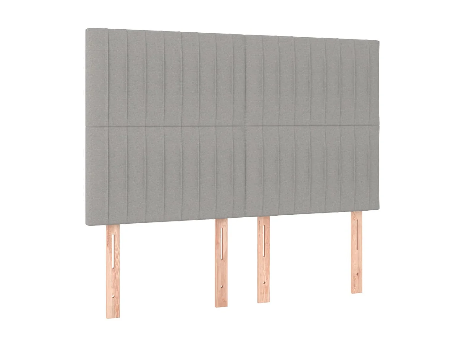 Tête de lit à LED Gris clair 144x5x118/128 cm Tissu POI22533 BonneVie Meuble