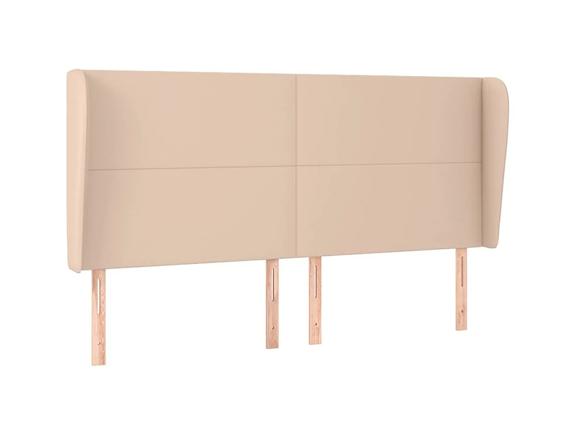 Tête de lit avec oreilles Cappuccino 163x23x118/128 cm POI57575 BonneVie Meuble